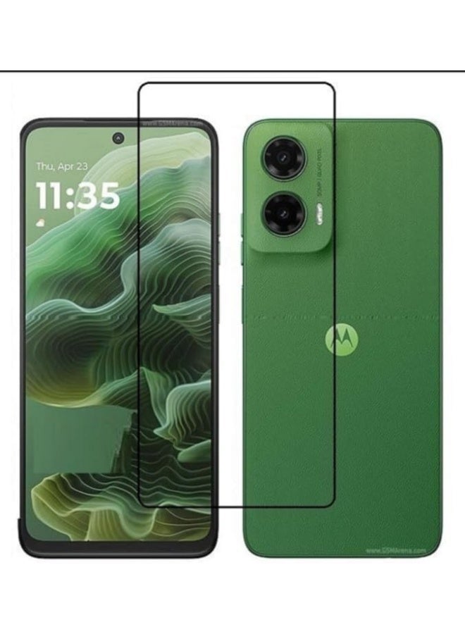 ميجوفاست واقي شاشة زجاجي مقوى لهاتف موتورولا MOTO G05، تغطية كاملة من الحافة إلى الحافة بإطار أسود - صلابة 9H، وضوح عالي الدقة، مقاوم للخدش، خالٍ من الفقاعات - Image 4