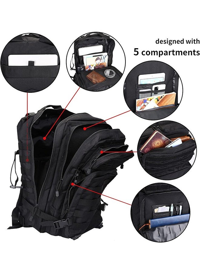 MVAQKLM  45L Military Tactical Backpack for Men and Women, Waterproof Large Army 3 Day Assault Pack Molle Bag Shoulder Backpacks for Outdoor Traveling Camping Hiking Trekking  - Image 4