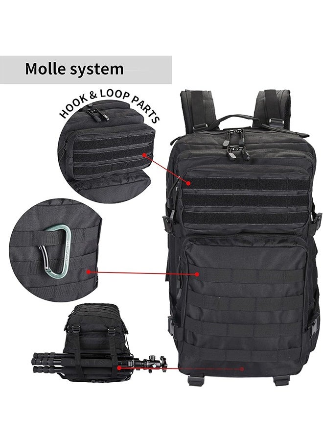 MVAQKLM  45L Military Tactical Backpack for Men and Women, Waterproof Large Army 3 Day Assault Pack Molle Bag Shoulder Backpacks for Outdoor Traveling Camping Hiking Trekking  - Image 5
