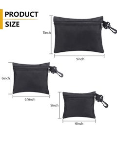 KASTWAVE Canvas Bag, Small Parts Tool Organizer with Carabiner, Zip Mini Tool Bag, Multipurpose Storage Organizer, Men's Auto Motorcycle Tool Bag (3 Pack)  - Image 3