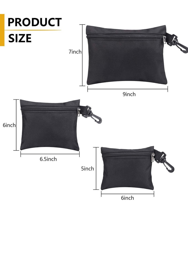 KASTWAVE Canvas Bag, Small Parts Tool Organizer with Carabiner, Zip Mini Tool Bag, Multipurpose Storage Organizer, Men's Auto Motorcycle Tool Bag (3 Pack)  - Image 3
