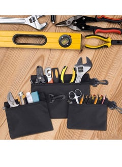 KASTWAVE Canvas Bag, Small Parts Tool Organizer with Carabiner, Zip Mini Tool Bag, Multipurpose Storage Organizer, Men's Auto Motorcycle Tool Bag (3 Pack)  - Image 2
