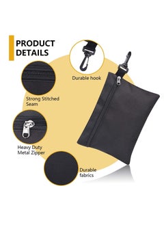 KASTWAVE Canvas Bag, Small Parts Tool Organizer with Carabiner, Zip Mini Tool Bag, Multipurpose Storage Organizer, Men's Auto Motorcycle Tool Bag (3 Pack)  - Image 5