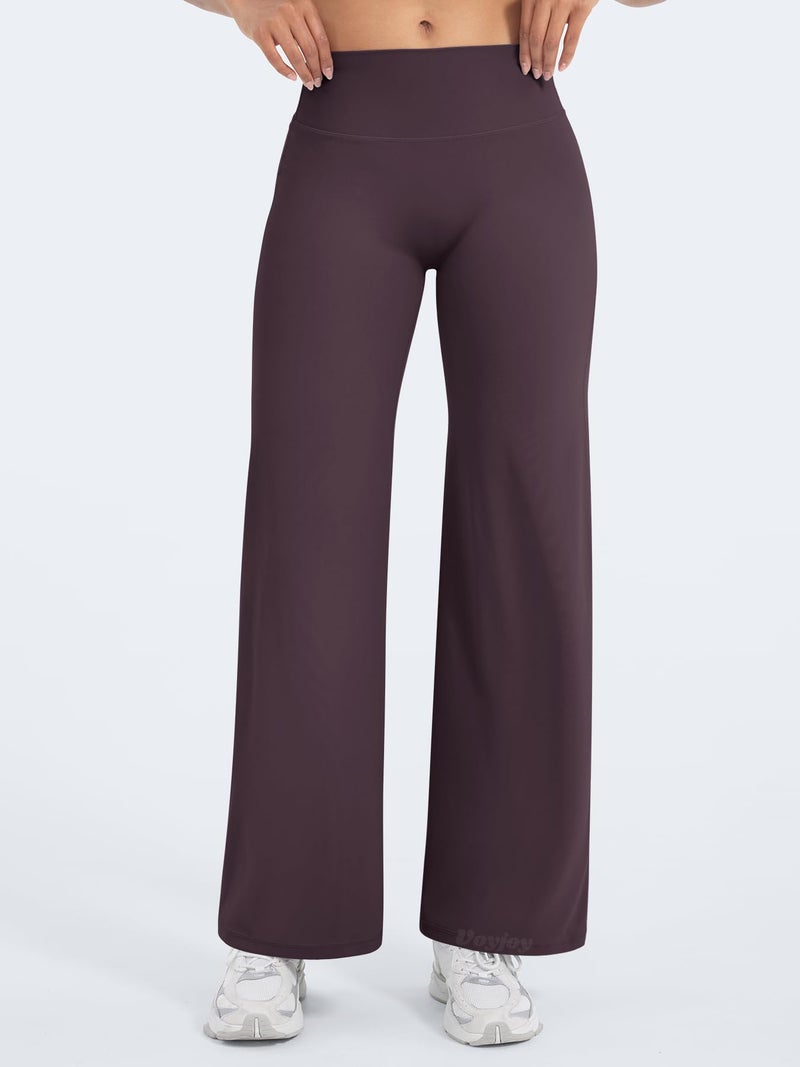 VOYJOY Straight Leggings Bottoms Wide Leg Pants for Women 29"/ 31.5"/33"/35" High Waist Stretch Casual Sweatpants - Image 5
