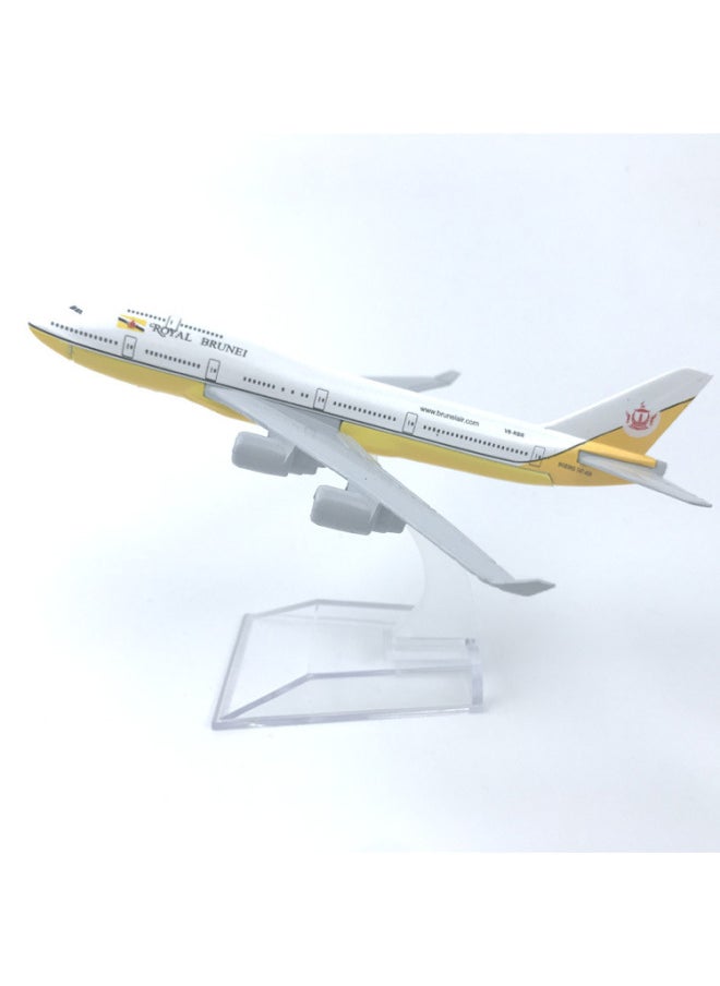 Alloy Aircraft Model Brunei Aviation Boeing 747 Aviation Collectibles Souvenirs Children's Toys Manufacturers Sales-Color:Yellow  - Image 3