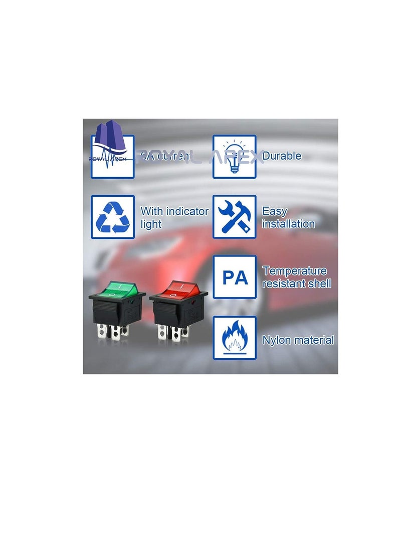 Generic Switches Store, Mechanical & Electrical Toggle Rocker Push Limit Switches for DIY Projects .Pack of 5 (Rocker Switch 6P Red)  - Image 2