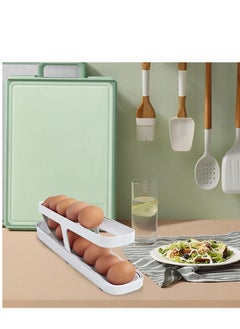 Reko Rolling Egg Holder,Auto Rolling Design Egg Container - Space Saving Kichen Countertop Organizer, 2 Tier Egg Container Tray for Fridge Countertop Pantry Generic  - Image 4