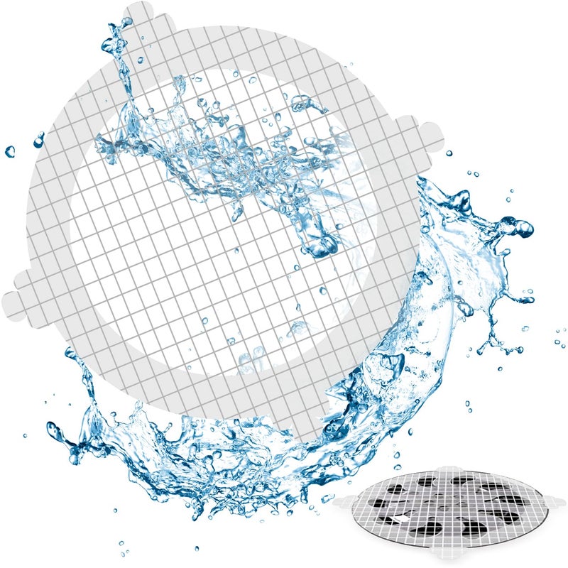 VIVIDLY 50 Pack Disposable Shower Drain Cover Hair Catcher Shower Drain Mesh Stickers Bathroom Bathtub Kitchen Sink for Human and pet Hair 50