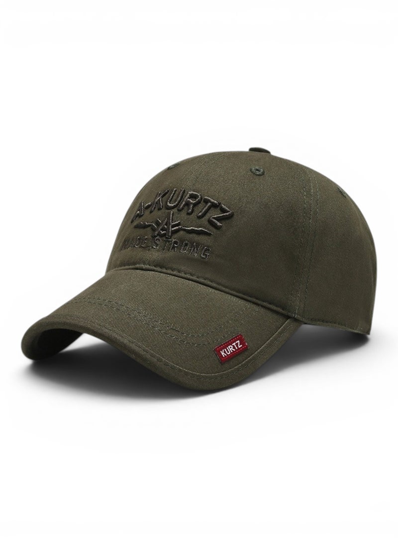 Outdoor Sport Cap - Curved Brim Adjustable - Army Green