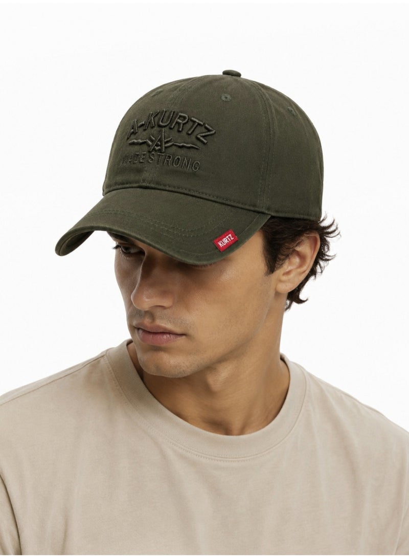 HASTE Outdoor Sport Cap - Curved Brim Adjustable - Army Green - Image 5