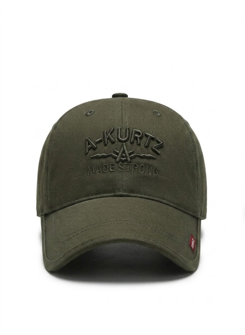 HASTE Outdoor Sport Cap - Curved Brim Adjustable - Army Green - Image 2