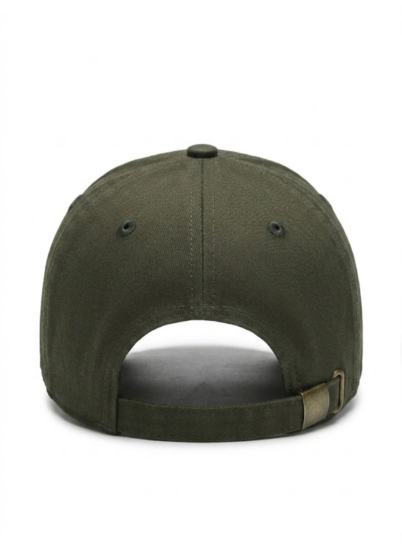 HASTE Outdoor Sport Cap - Curved Brim Adjustable - Army Green - Image 4