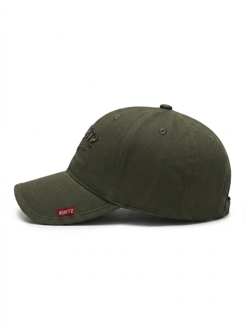 HASTE Outdoor Sport Cap - Curved Brim Adjustable - Army Green - Image 3
