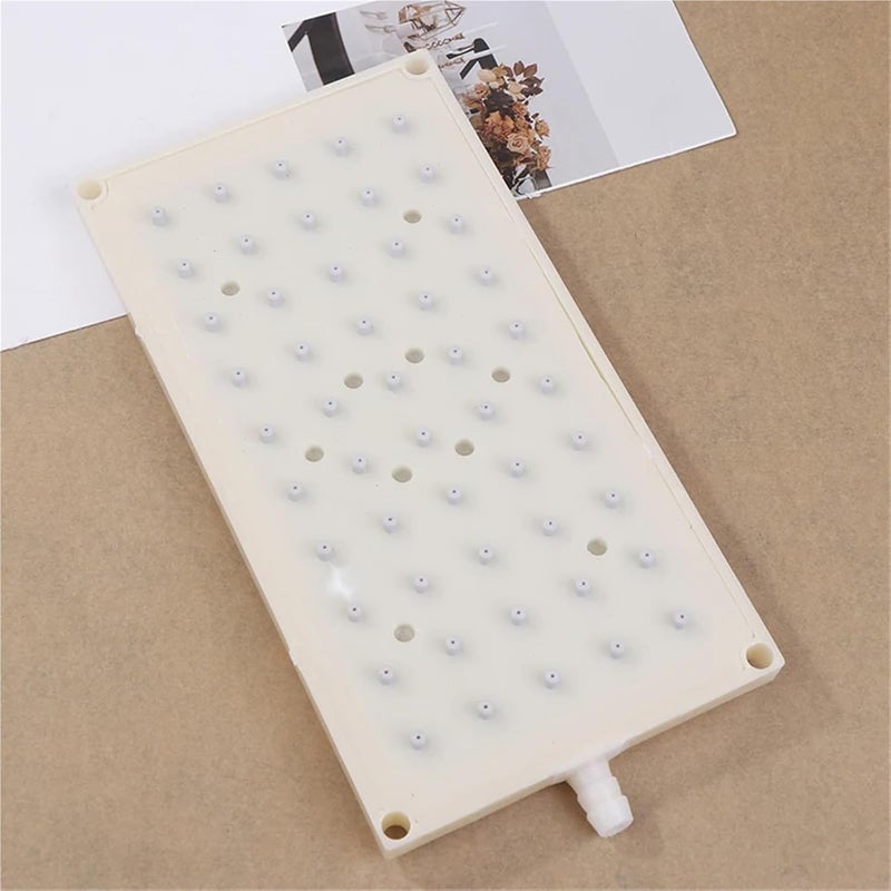 عنصر رذاذ علوي لرأس دوش مستطيل ABS مقاس 22*10.9 سم بلون بيج - Image 4