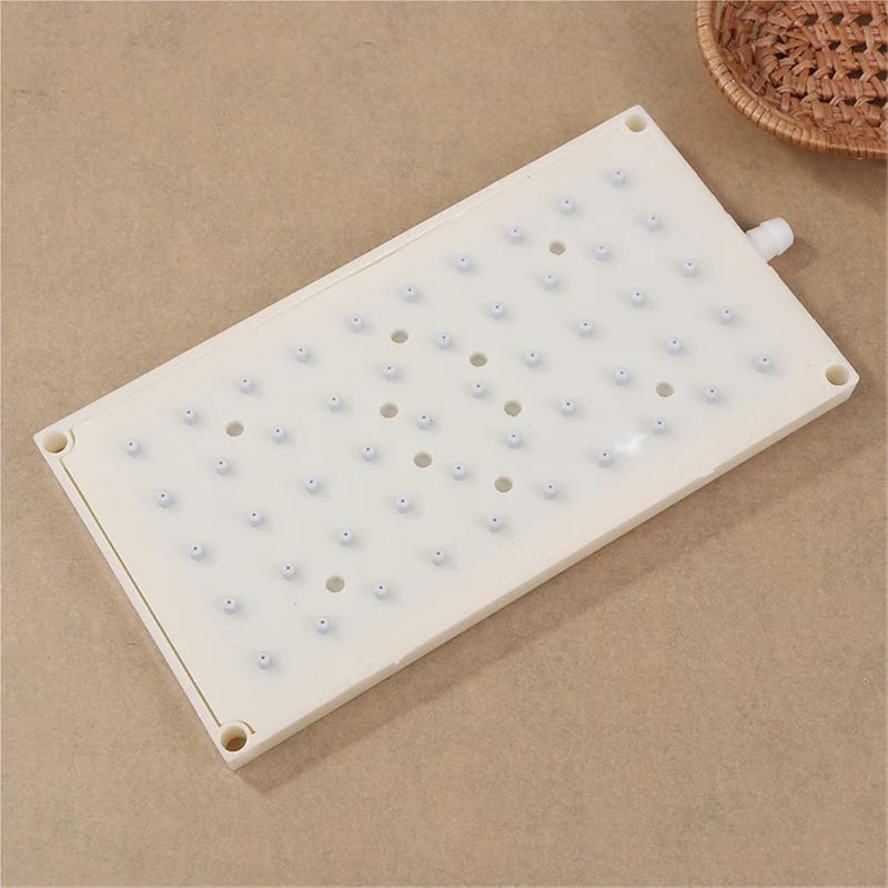 عنصر رذاذ علوي لرأس دوش مستطيل ABS مقاس 22*10.9 سم بلون بيج - Image 2