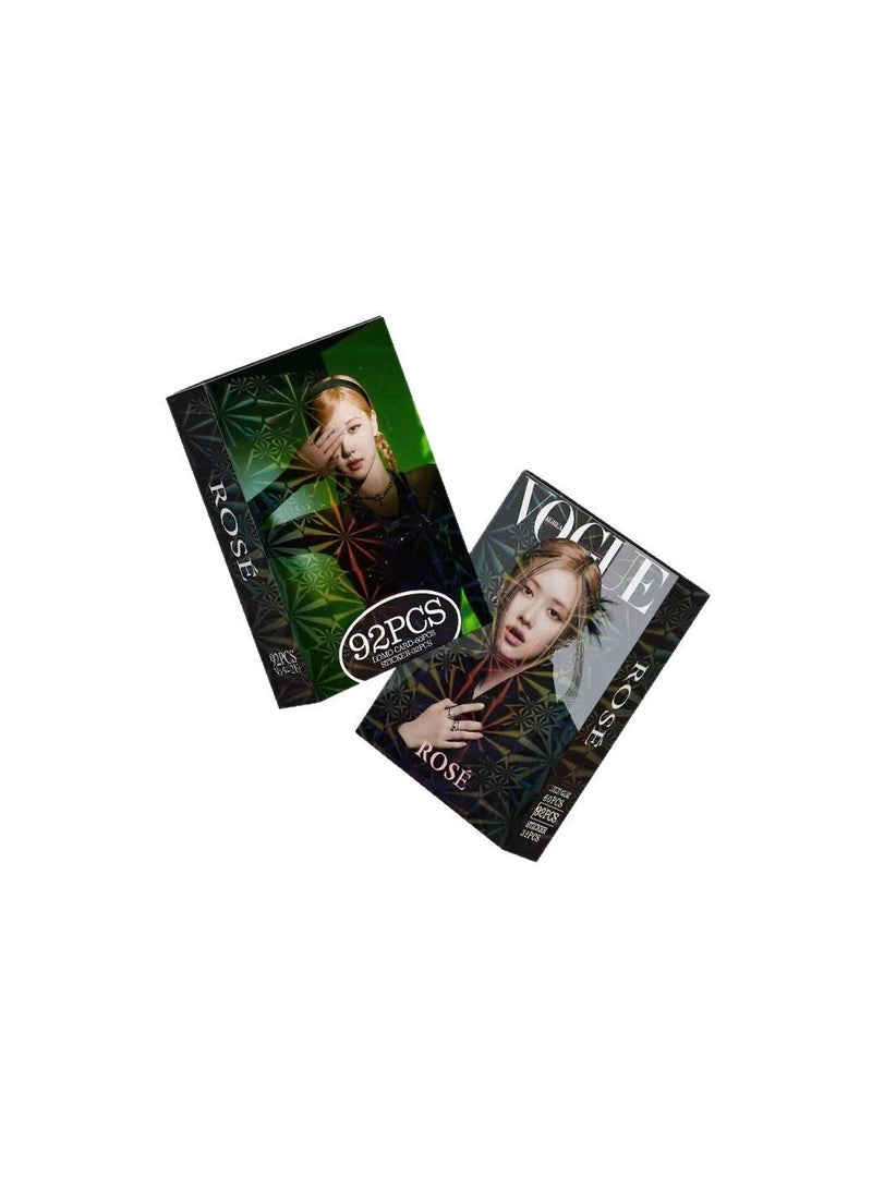 NIBEMINENT 92 Pcs Kpop BLACKPINK ROSE Lomo Cards Card For Fans Collection Gifts - Image 2