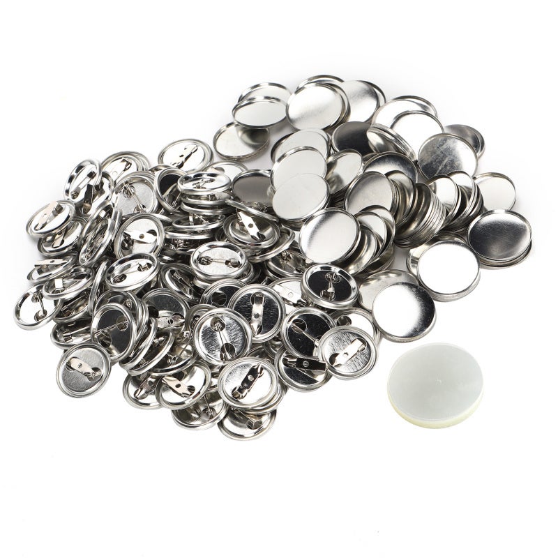 Blank Pin Button: 100 Sets Of 32MM Lightweight Rustproof Corrosion Resistant Tinplate Badge - Smooth Surface Easy To Print DIY Materials For Handicraft Gifts Souvenirs Craft Enthusiasts - Image 4