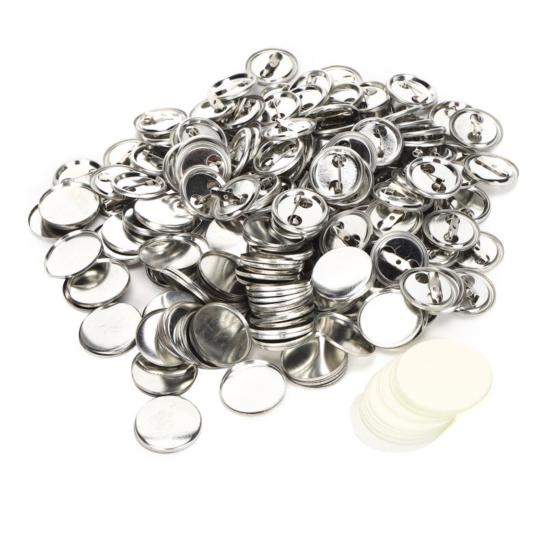 Blank Pin Button: 100 Sets Of 32MM Lightweight Rustproof Corrosion Resistant Tinplate Badge - Smooth Surface Easy To Print DIY Materials For Handicraft Gifts Souvenirs Craft Enthusiasts - Image 3