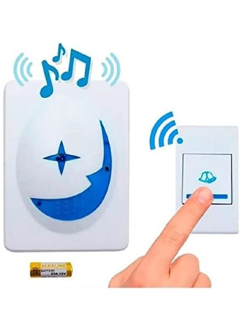 Beautiful shape, light touch buttons, many kinds of products are available for you, giving you visual enjoyment. 2. Simple and vivid design to avoid a lot of trouble, can let you in when decorating any home, and also save money. 3. Built-in stereo speaker, make the sound clear. Especially suitable for family, office, factory restaurant, etc. use. 4. The doorbell consumes less than 3W, and the transmitter uses 12V 23A battery - Image 1