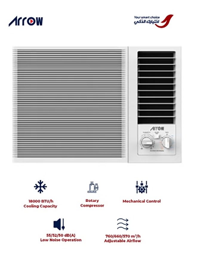 Arrow Window Air Conditioner 17,200 BTU, Cooling Only, Mechanical Controls, White Color | RO-18WHC - Image 2
