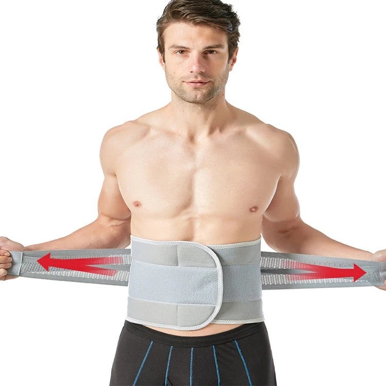 Bluejw Men's Gym Sport Training Waist Trimmer Belt - Nylon Elastic Sweat Slimmer Tummy Band - Fat Burning with Steel Supports - Image 5