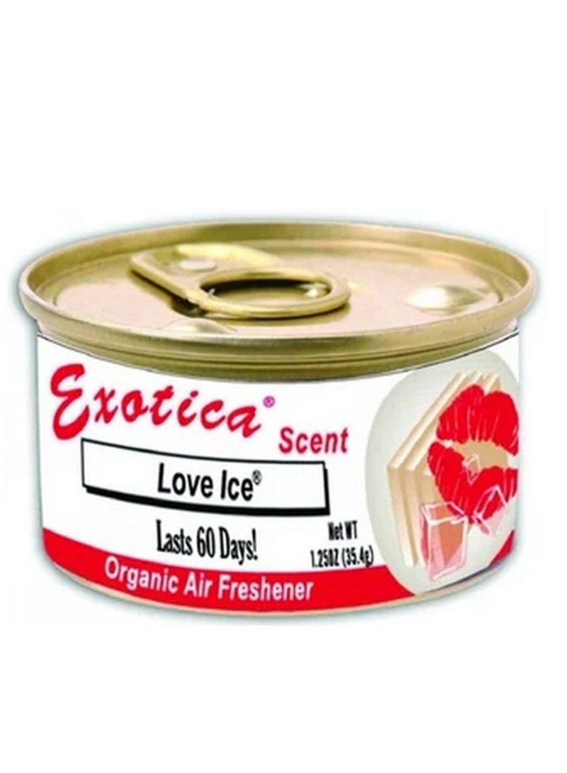 Organic Air Freshener Lasts 60 Days Love Ice, Pack of 1