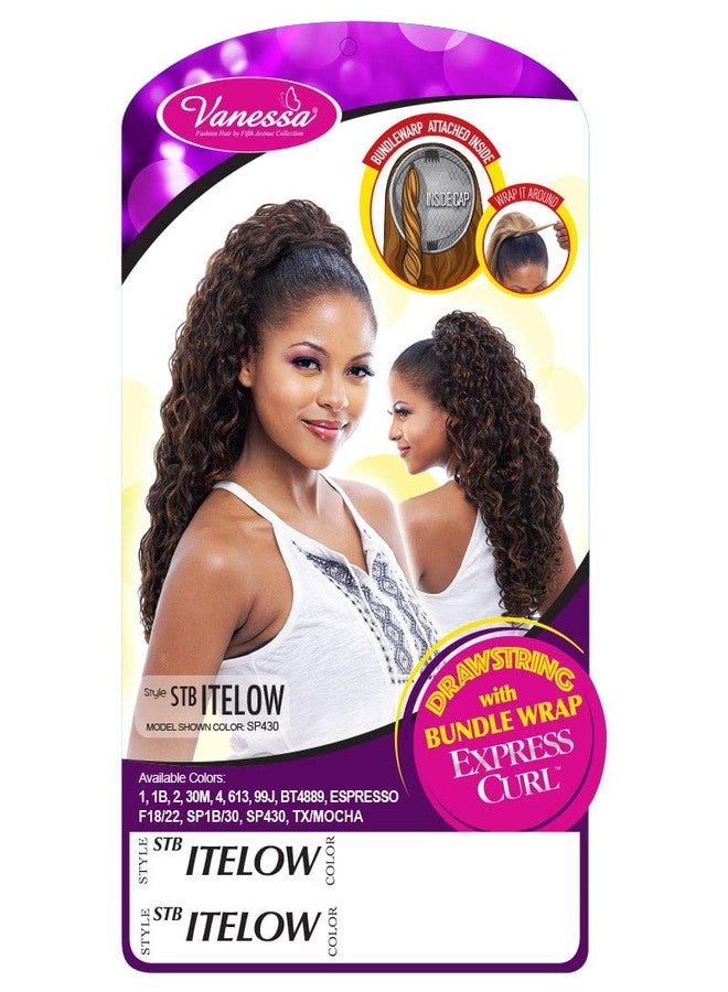 VANESSA Express Curl Drawstring with Bundle Wrap Long Length Ponytail Premium Synthetic Fiber - STB ITELOW (30M) - Image 5