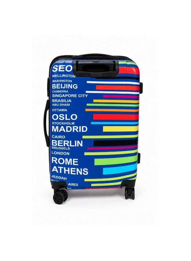 Reflection Re-flection 24 Inch ABS and Polycarbonate Suitcase Lightweight Hardside Country Print Series Travel Luggage Trolley with 84L Storage Capacity 4 Spinner Wheels and TSA Lock Multicolor - Image 4