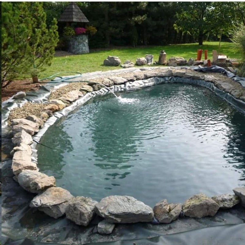 SINGHAL 350 Micron HDPE Pond Liner Sheet Geomembrane Sheet 3ft x 20ft, Heavy Duty Small Garden Backyard Waterfall Lilly Ponds Lining Fabric (Black) - Image 4