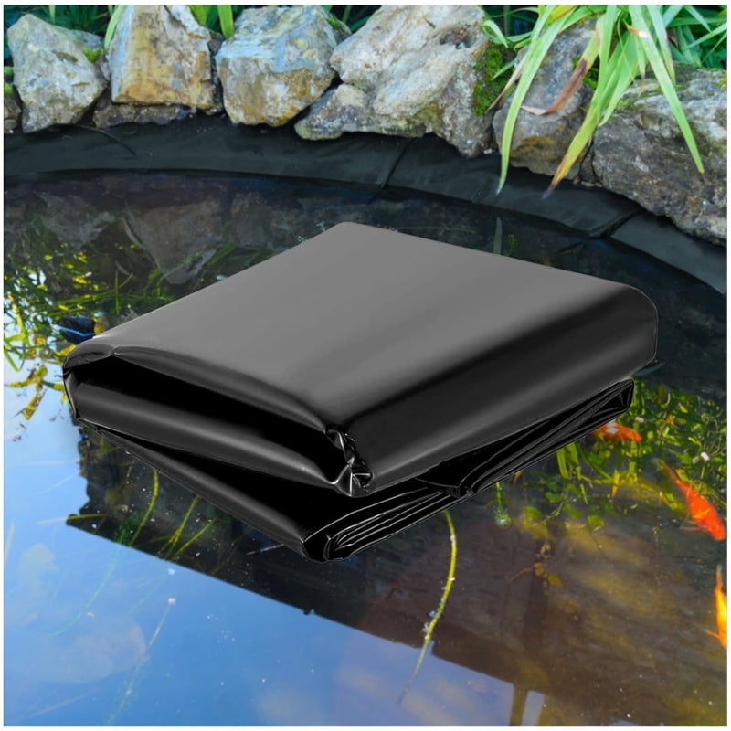 SINGHAL 350 Micron HDPE Pond Liner Sheet Geomembrane Sheet 3ft x 20ft, Heavy Duty Small Garden Backyard Waterfall Lilly Ponds Lining Fabric (Black) - Image 1