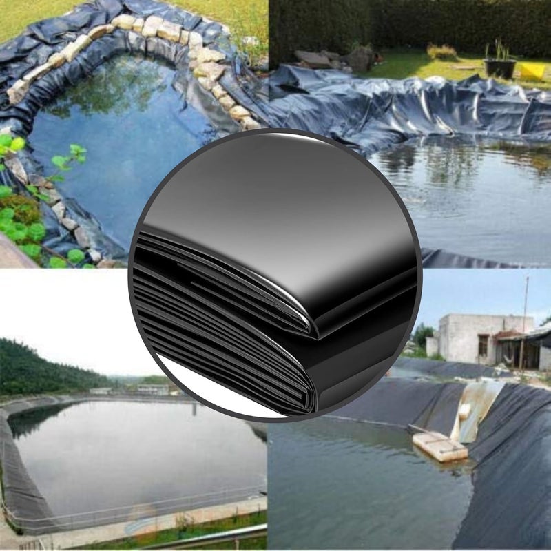 SINGHAL 350 Micron HDPE Pond Liner Sheet Geomembrane Sheet 3ft x 20ft, Heavy Duty Small Garden Backyard Waterfall Lilly Ponds Lining Fabric (Black) - Image 5
