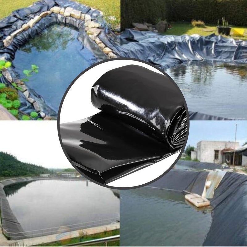 SINGHAL 350 Micron HDPE Pond Liner Sheet Geomembrane Sheet 3ft x 20ft, Heavy Duty Small Garden Backyard Waterfall Lilly Ponds Lining Fabric (Black) - Image 2
