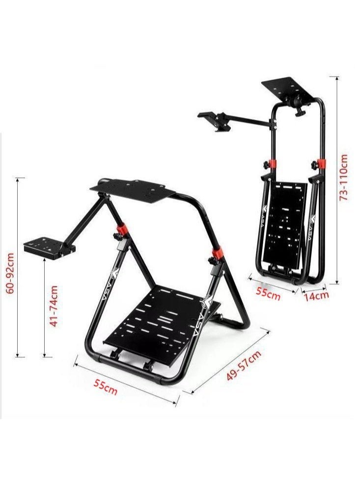ASA Universal Racing Wheel Stand for Logitech G29 / G920 / G923 – Adjustable Steering Wheel, Pedals & Gear Shifter Mount - Image 2