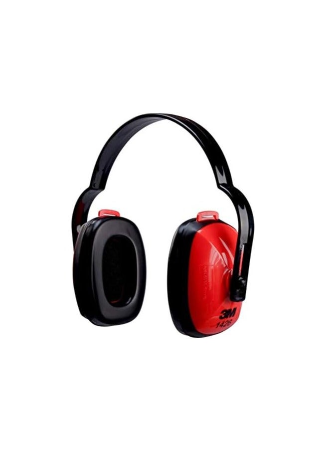3M 3M Industrial Working Overhead Soundproof Earmuffs Black/Red