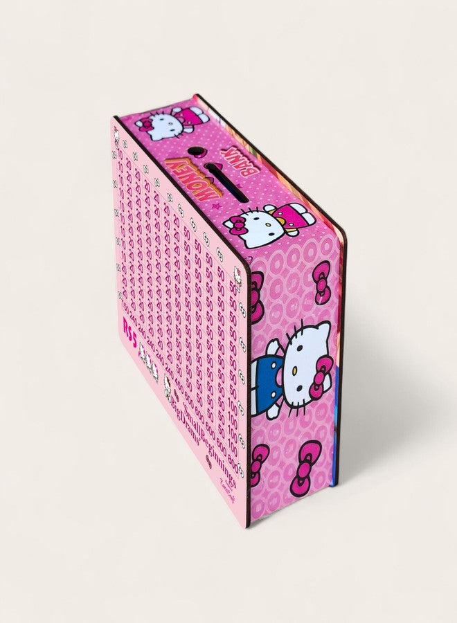 Karni Craft- Hello Kitty ₹5000 Saving Challenge Money Bank for Kids | Wooden Piggy Bank for GirlsCute Kitty Coin & Cash Collection Box | Birthday Gift for Children - Image 3