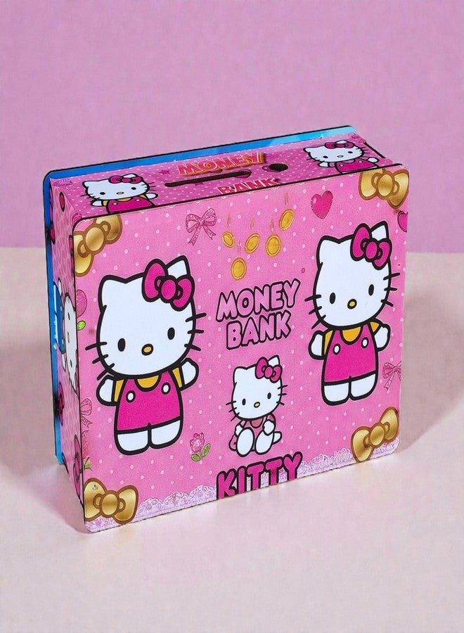 Karni Craft- Hello Kitty ₹5000 Saving Challenge Money Bank for Kids | Wooden Piggy Bank for GirlsCute Kitty Coin & Cash Collection Box | Birthday Gift for Children - Image 4