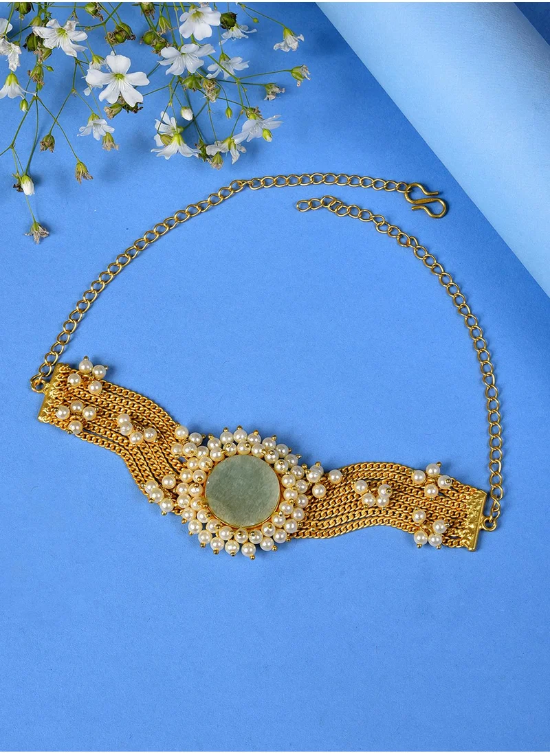 سوهي White Pearls Studded Choker Necklace