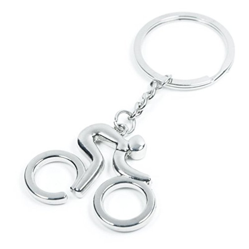 Bicycle Keychain Silver Alloy Durable Construction - Perfect Cyclist Gift Cycling Keychain for Cyclists Race Events And Daily Key Organization - Image 2