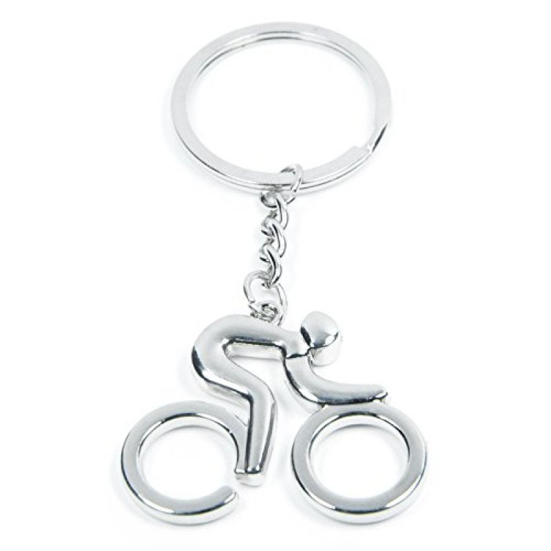 Bicycle Keychain Silver Alloy Durable Construction - Perfect Cyclist Gift Cycling Keychain for Cyclists Race Events And Daily Key Organization - Image 1