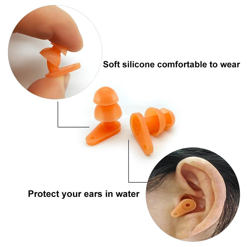 Zooshine 6 Sets Waterproof Kids Swimming Earplugs Case Packed, Protect Children's Ears in Water Shower - Image 3