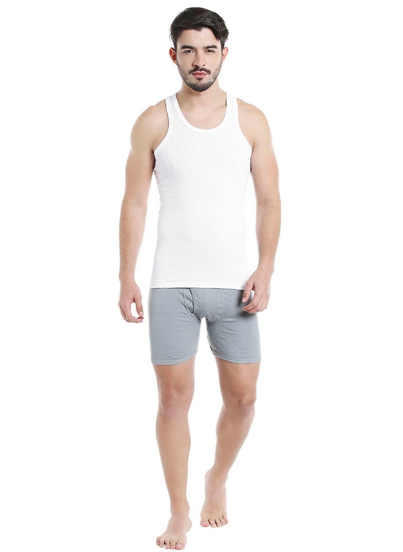 BYC MEN'S COTTON VEST (PACK OF 3) - WHITE  - Image 2