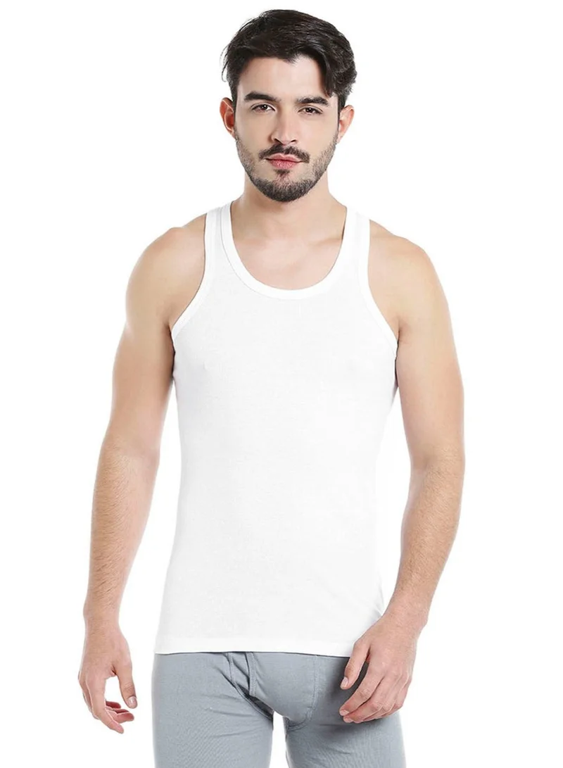 BYC MEN'S COTTON VEST (PACK OF 3) - WHITE