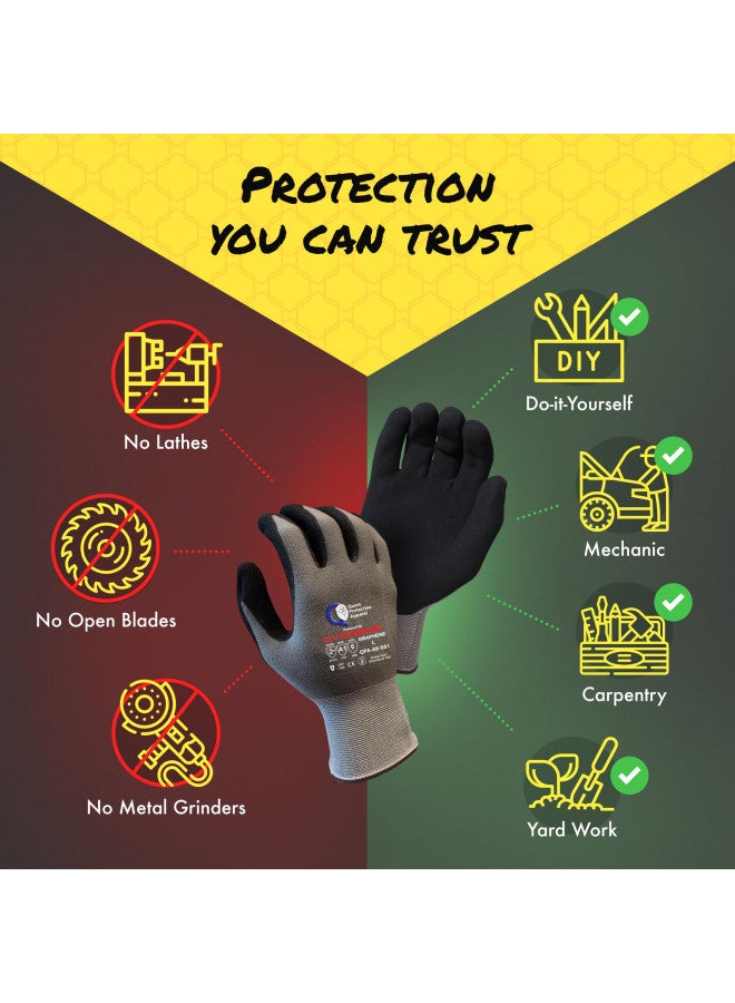 Quest Protective Apparel Quest Cut Resistant Work Gloves Cut Proof Working Gloves Heavy Duty Cutting and Abrasion Protection Puncture Resistant Gloves - X-Large, Pack of 3 Pairs  - Image 1