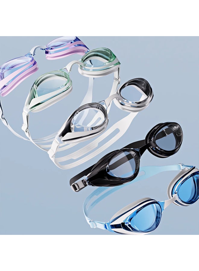 Brand Myopia Swimming Goggles Women Men Small Frame Pool Optical Glasses HD Anti Fog Eyewear Swimming Equipm Diopter -2.0~-6.0-Color:White-Diopter -4.0
