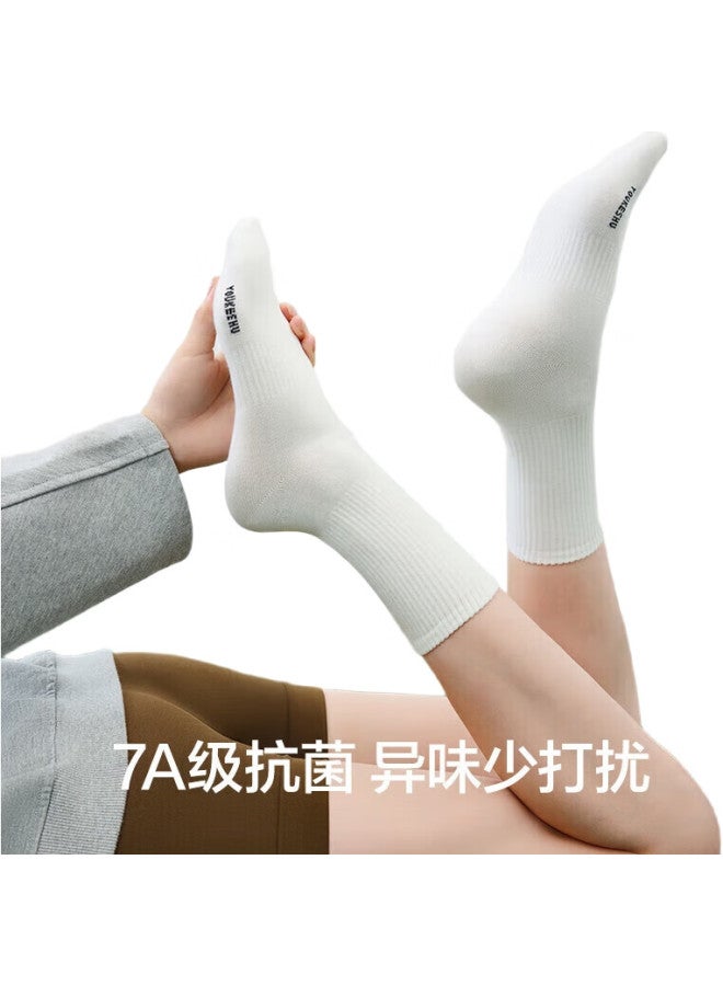 YOUKESHU Socks For Men And Women, 7A Antibacterial Deodorizing Long Socks, Lightweight Athletic Pure Cotton Couple Socks, Sweat-Absorbing Breathable Casual Socks, One Size Fits All - Image 3