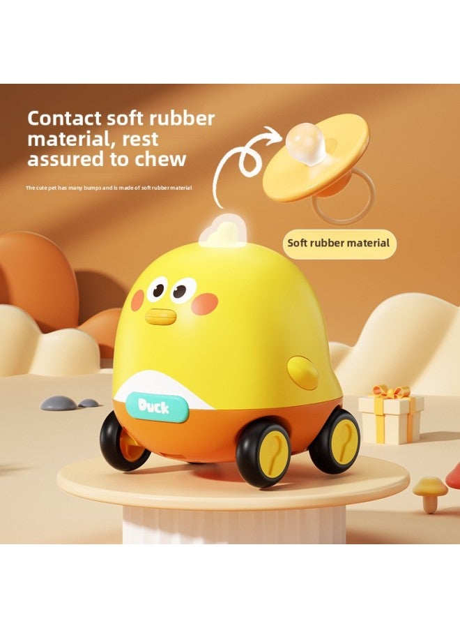 Creative Toy Car For Kidsren 1-3 Years Old Baby 2 Inertia Pull Back Car 6 Months Old Baby 0 Toddler Boys And Girls-Specifications:[sound And Light 3 Pieces] Cute Pet Inertial Car + Shiba Inu Tumbler - Image 3