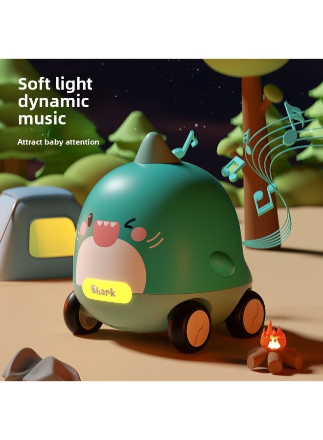 Creative Toy Car For Kidsren 1-3 Years Old Baby 2 Inertia Pull Back Car 6 Months Old Baby 0 Toddler Boys And Girls-Specifications:[sound And Light 3 Pieces] Cute Pet Inertial Car + Shiba Inu Tumbler - Image 5