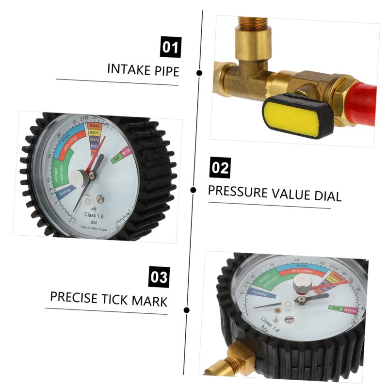 Alipis Nitrogen Pressure Gauge for AC Refrigeration Testing Automotive Use with Display Durable - Image 5