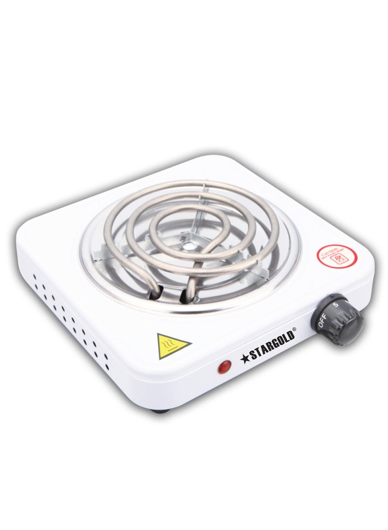 ستارجولد موقد كهربائي، شعلة واحدة 1000 واط، ستانلس ستيل، تحكم متغير في درجة الحرارة - Image 1