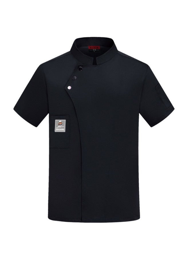 NIBEMINENT Men Women Chef Tops Single-breasted Button Chef Coat Professional Chef Uniforms for Men Women Waterproof Stand Collar Restaurant  - Image 1